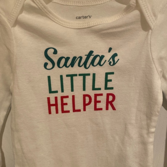 Carter’s Santa’s Little Helper 2 Piece Outfit, 6 months, Baby Christmas Outfit - Picture 4 of 12
